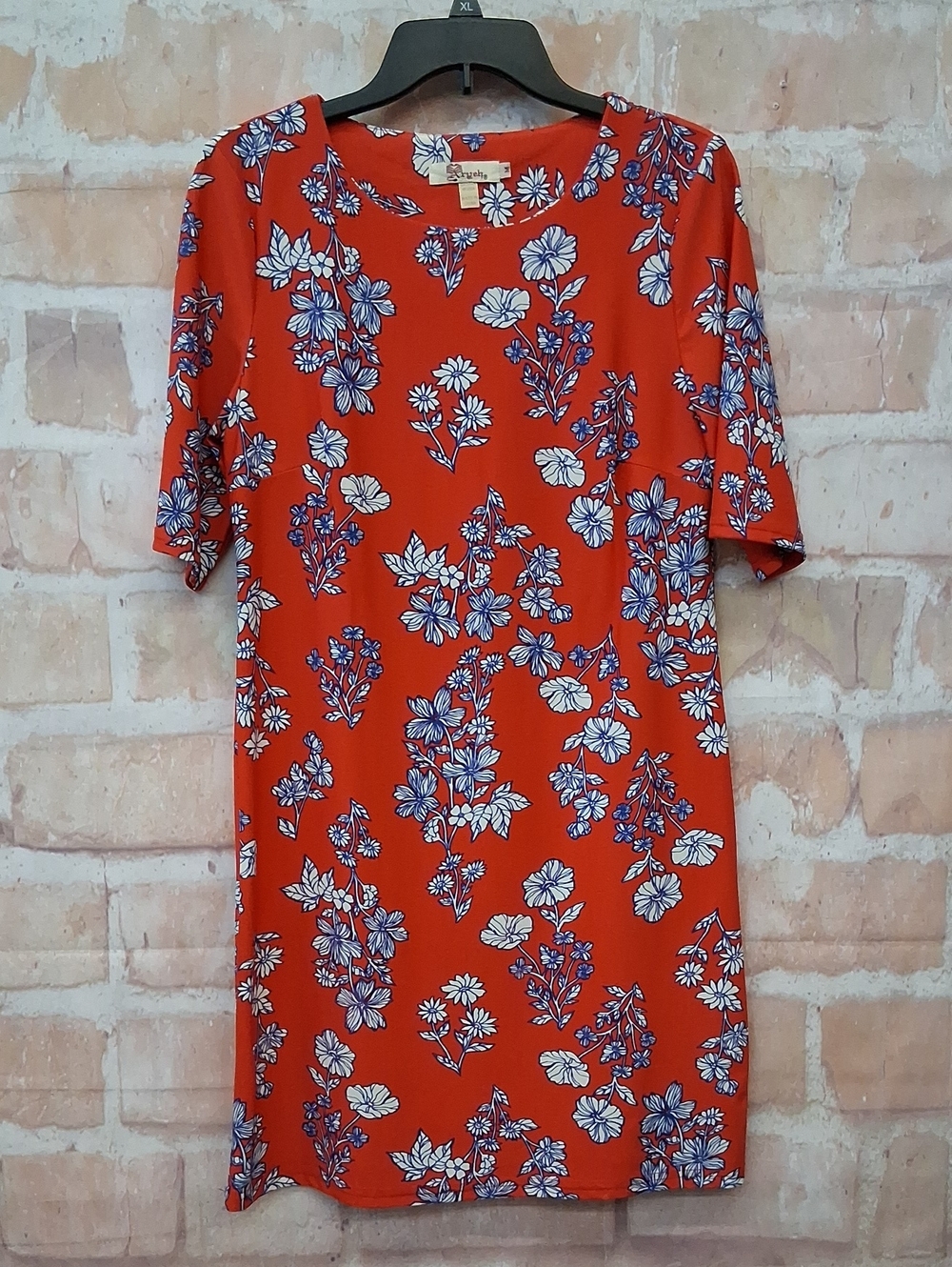 Aryeh Red Floral Shift Tunic Dress